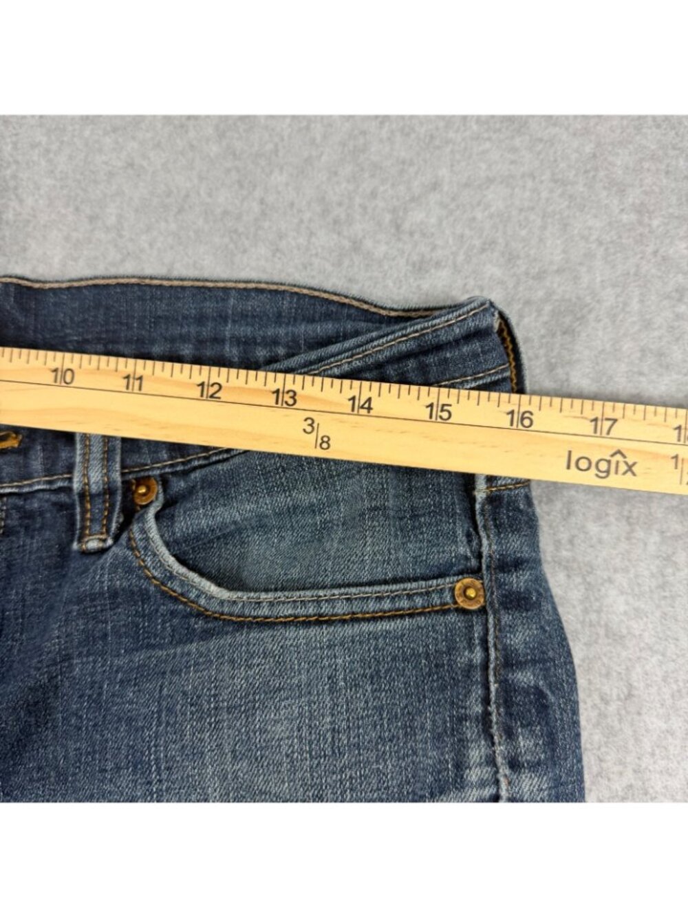 Levi’s 511 Men’s Jeans 34x32 Slim Fit Blue Denim Distressed Faded Cotton - Picture 7 of 10